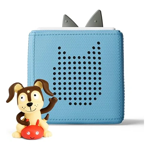 Toniebox 1 Audio Player Starter Set with Playtime Puppy - Listen, Learn, and Play with One Huggable Little Box - Light Blue