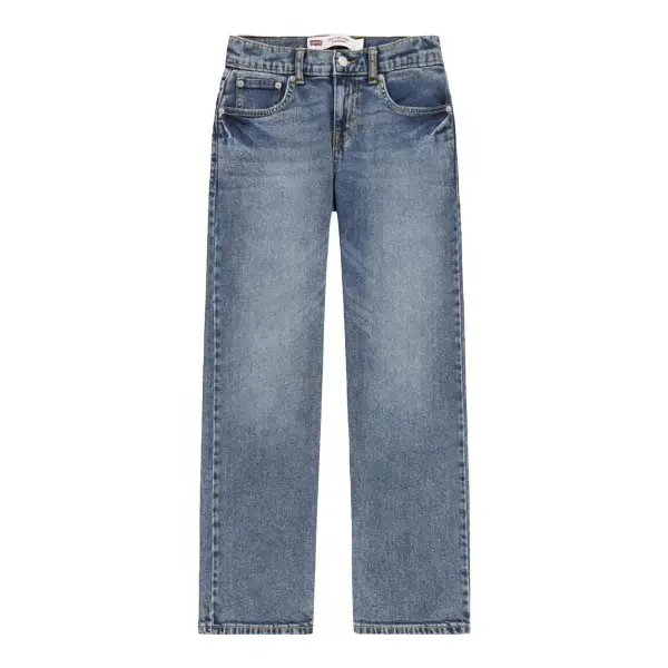 555 Relaxed Straight Linen+ Denim Jeans