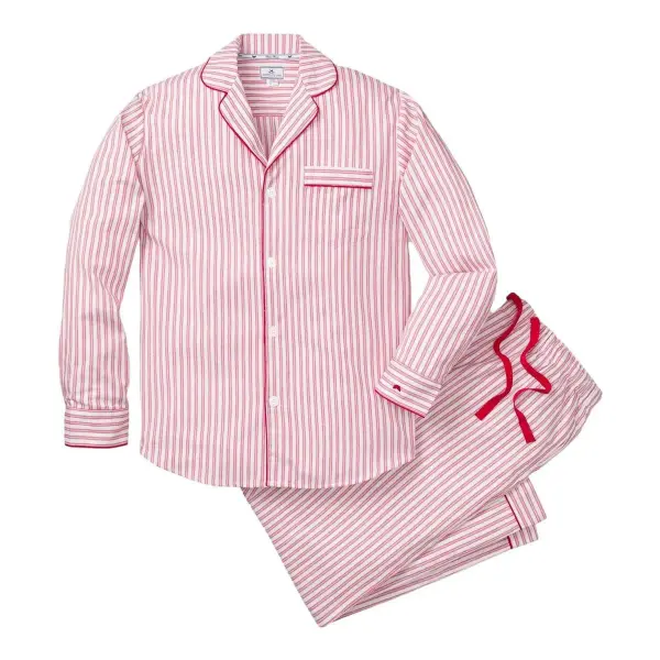 Antique Red Ticking Pajama Set