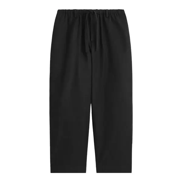 Barrel-Leg Drawstring Trousers