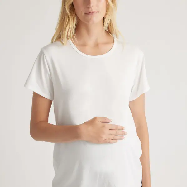 Cotton Modal Maternity Crew Neck Tee 2-Pack