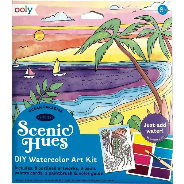 Scenic Hues DIY Watercolor Art Kit - Ocean Paradise