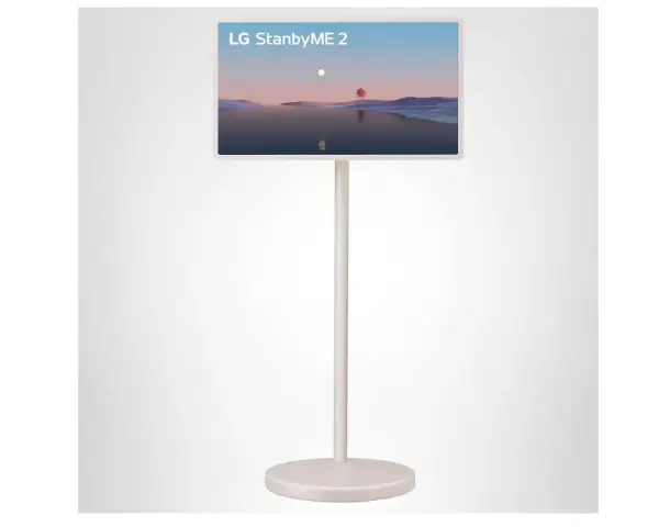 LG 27-Inch StanbyME 2 with Folio Cover, Portable Touch Screen TV, Dolby Vision, HDR10, Filmmaker Mode, Built-in Battery, Full Swivel Rotation (27LX6TYGA, 2025)