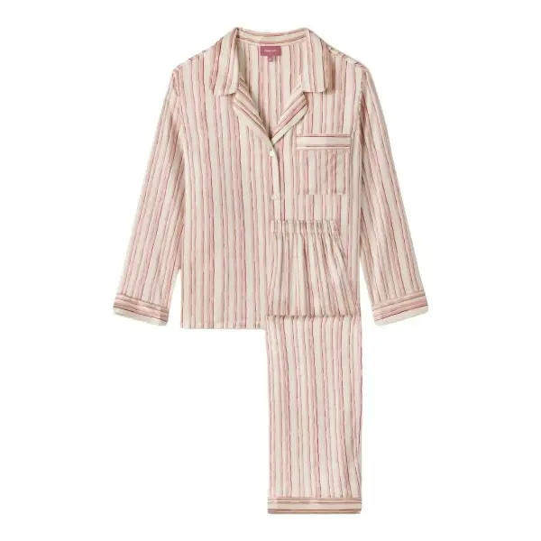 Inez Washable Silk Printed Long PJ Set