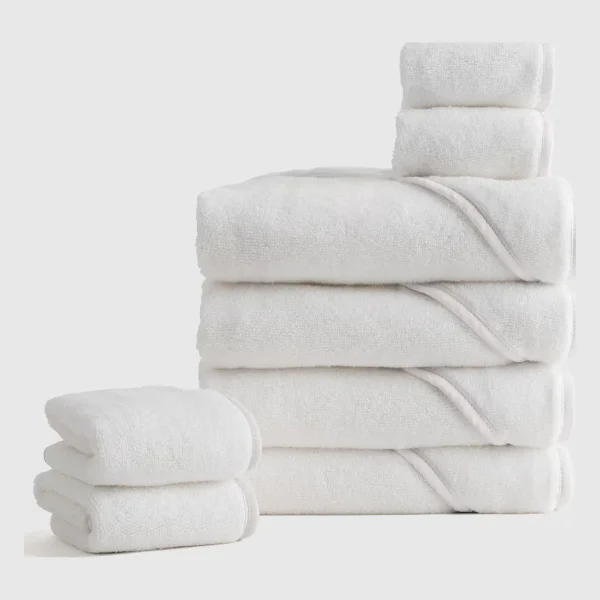 Organic Turkish Cotton Baby Bath Bundle 8-Pack in White