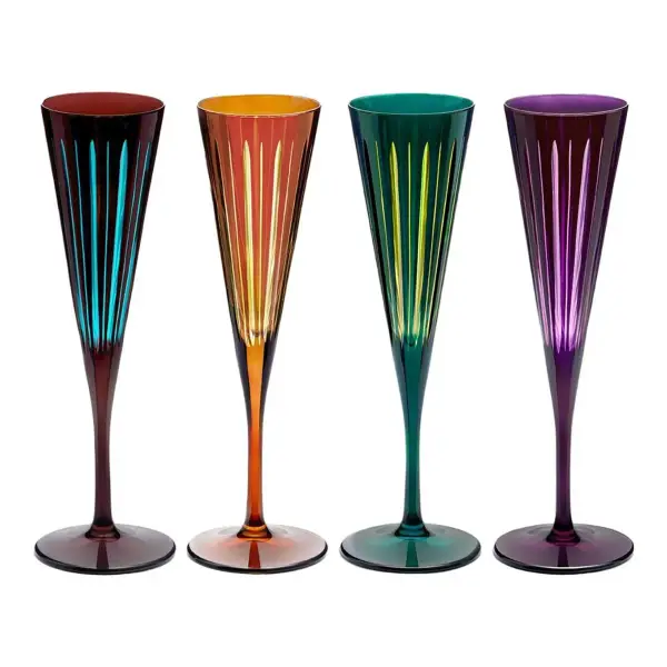 Prism 6 oz. Champagne Flutes, Set of 4