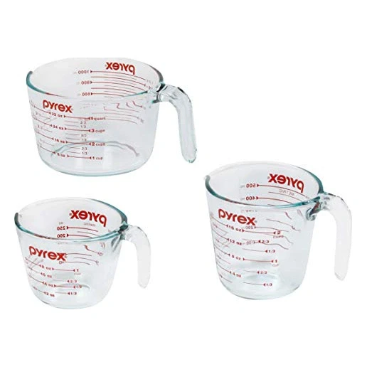 3-Piece Glass Measuring Cup Set