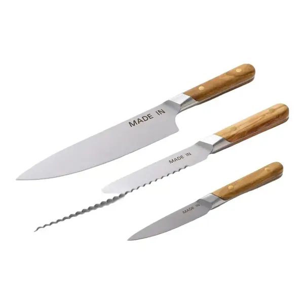 3-Piece Knife Set + Knife Block