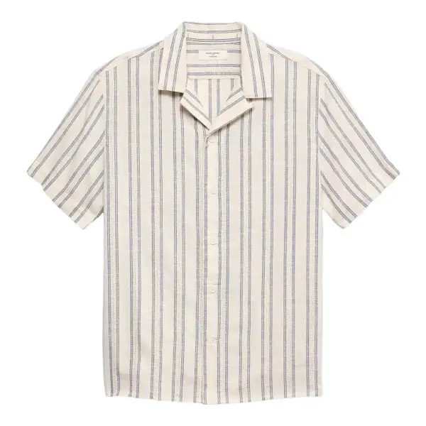 Standard-Fit Textured Resort Shirt
