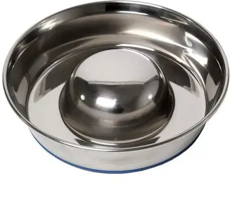 Premium Stainless Steel Slow-Feed Dog Bowl
