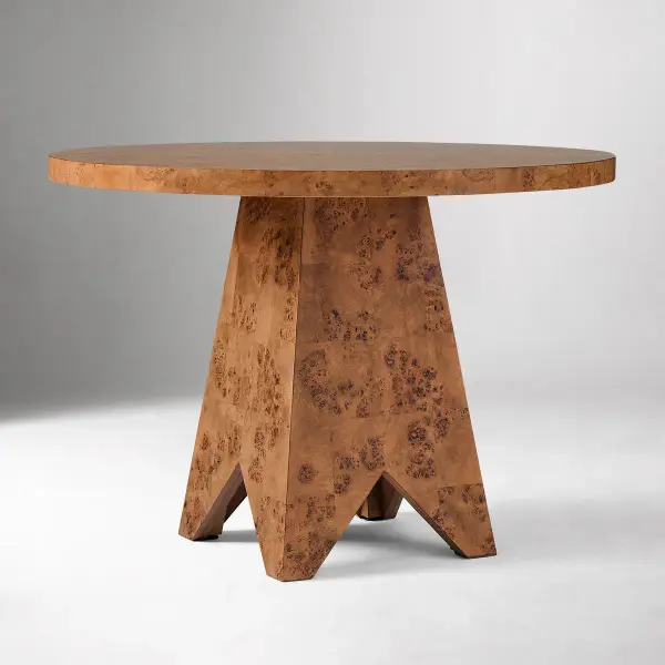 Pierce & Ward Burl Wood Round Bistro Table (42")