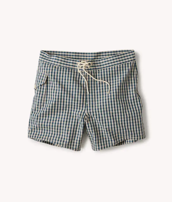 5.5" Palaka Plaid Board Short