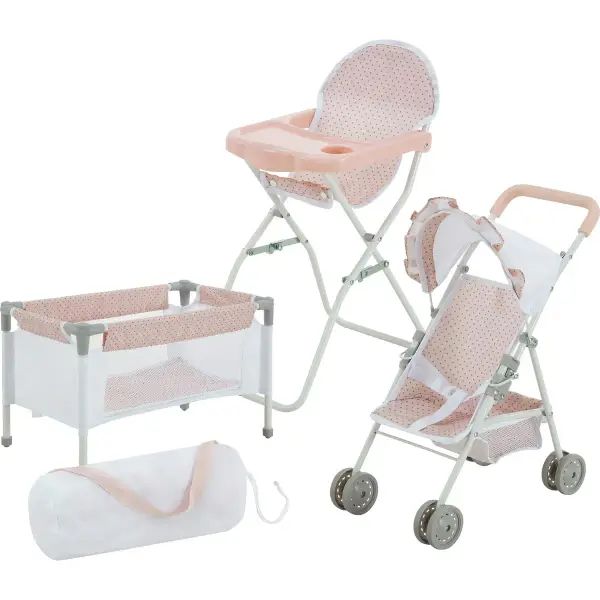 Olivia's Little World Baby Doll 3pc Nursery Set