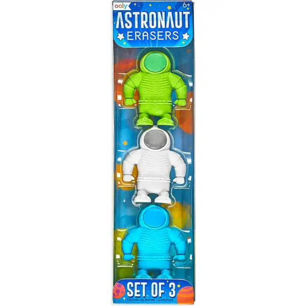 Astronaut Erasers - Set of 3