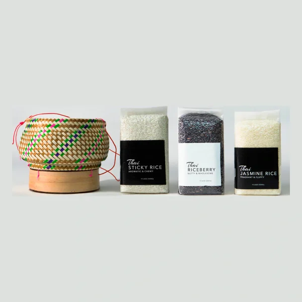 Thai Rice Trio and Rice Basket Set