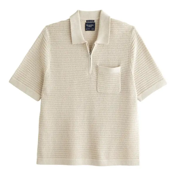100% Cotton Zip Sweater Polo