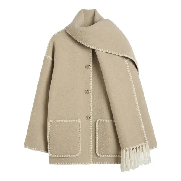Embroidered Scarf Jacket