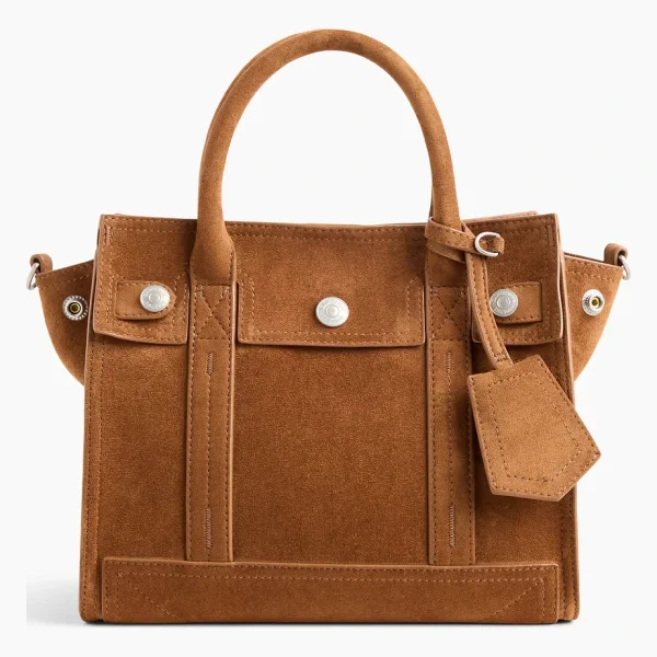 Small Vegan Suede Five Pocket Tote