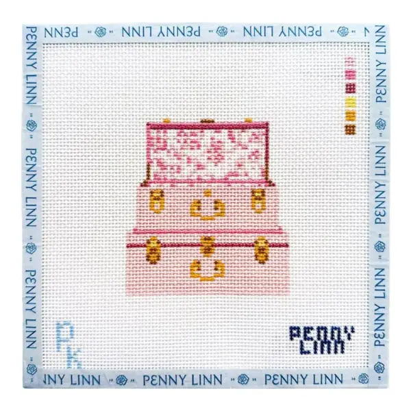Petite Keep Stacked Trunk Needlepoint Canvas