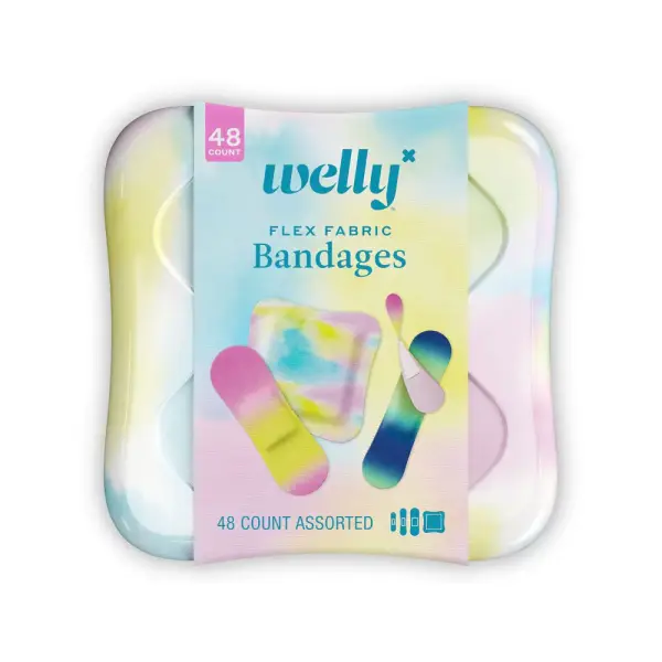 Welly Colorwash Flex Fabric Bandages, 48 CT