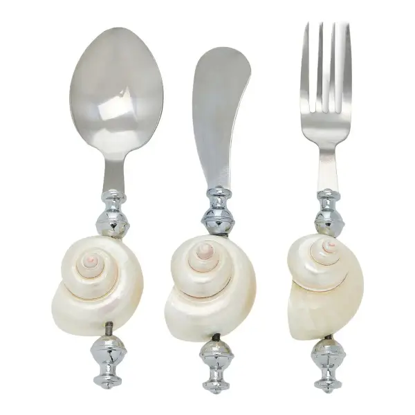 Set Of Three Shell Silverware
