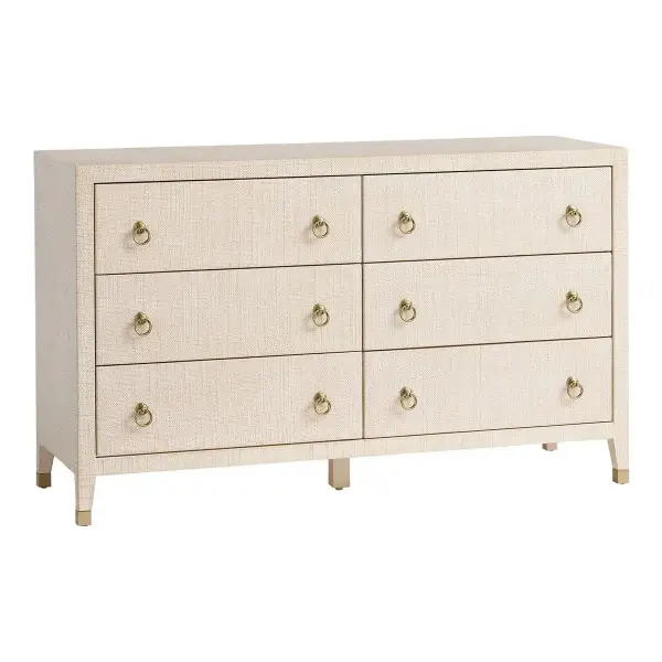 AERIN Raffia 6-Drawer Dresser (56W X 19D”)