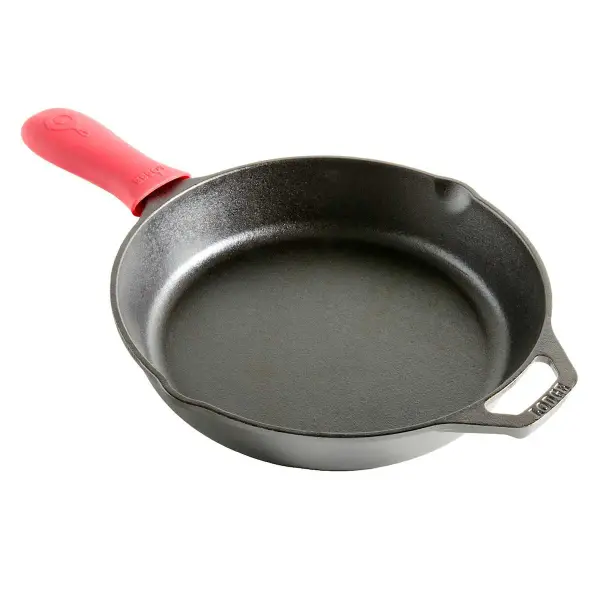 Lodge Cast Iron Skillet With Silicone Handle