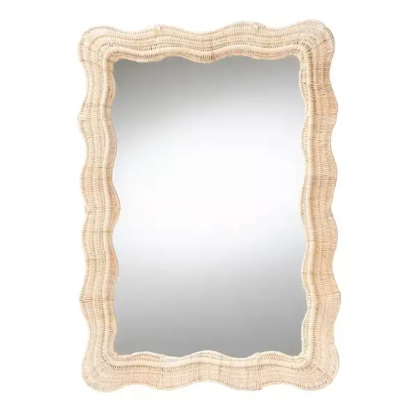 bali & pari Hasana 27.6 in. W x 39.4 in. H Rattan Mirror 245-13718-HD - The Home Depot