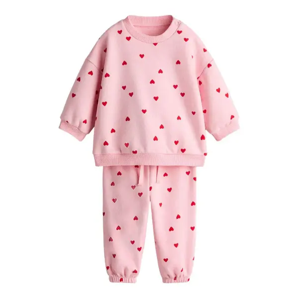 2-Pc Printed Sweatshirt and Joggers Set
