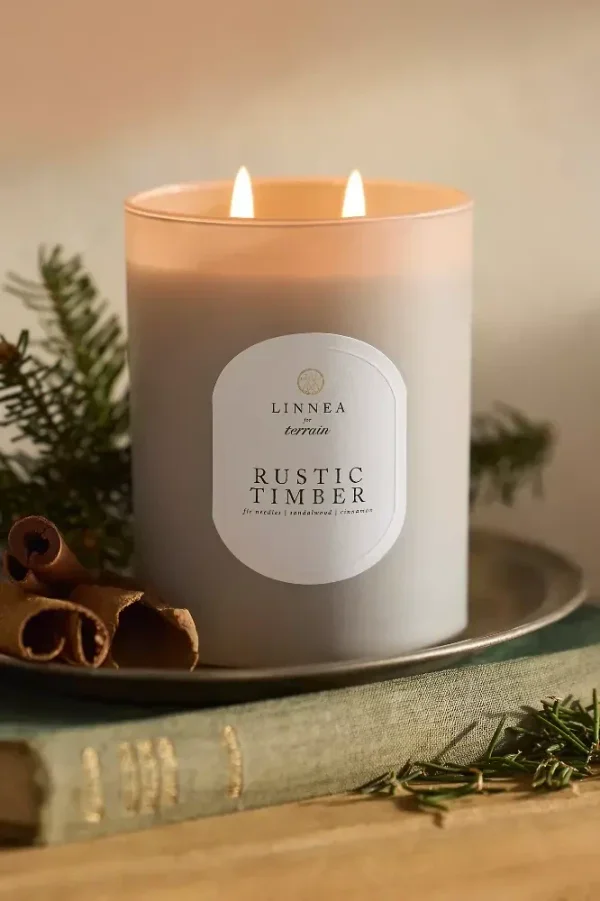 Linnea Candle Rustic Timber