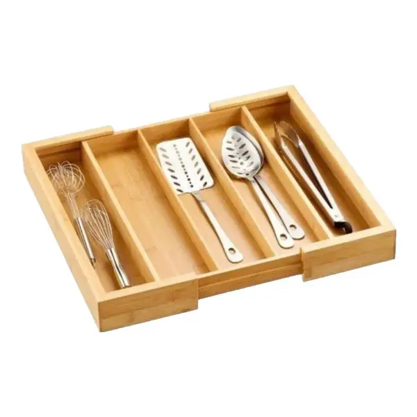 Expandable Bamboo Utensil Tray
