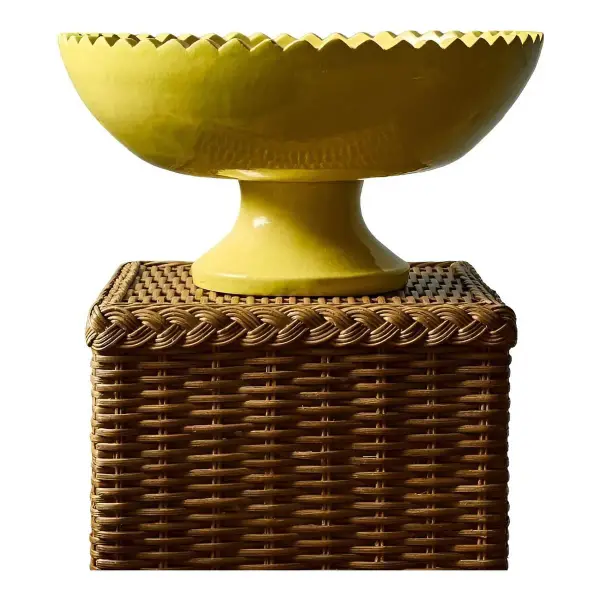 Decorative Scallop Trimmed Pedestal Bowl