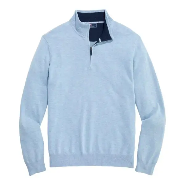 Tipped Boathouse Quarter-Zip Sweater