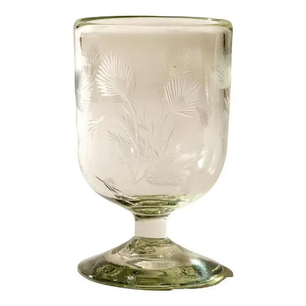 Etched Thistle Recycled Glassware