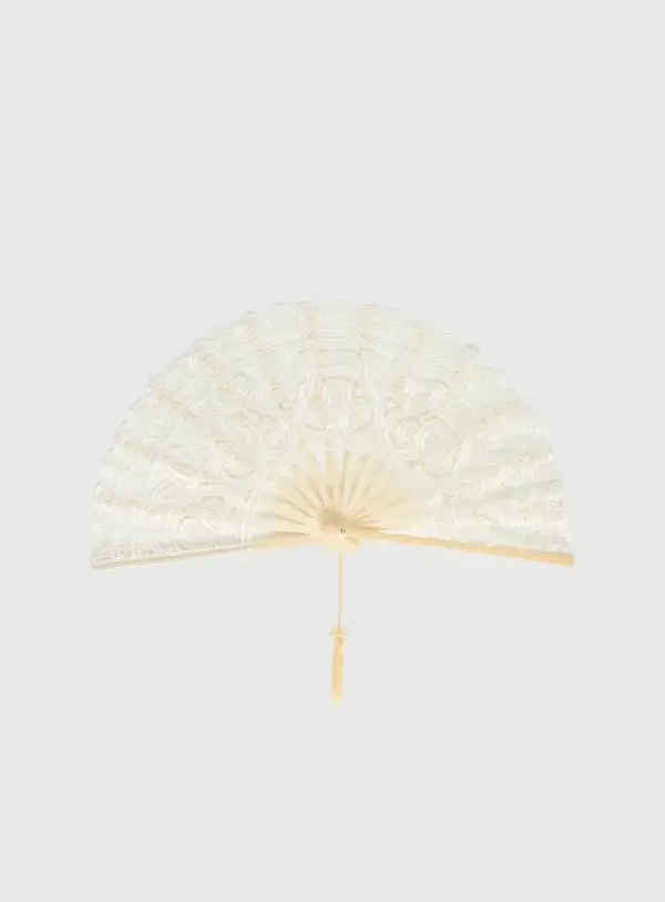 Bossa Nova Lace Fan Beige