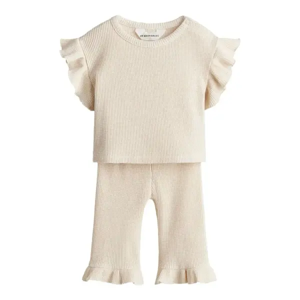 Soft 2-Piece Waffled Cotton Set