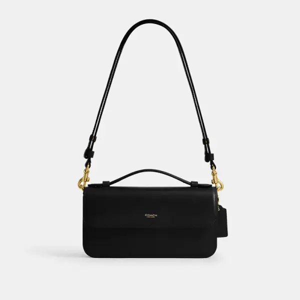 Coach New York Elora Top Handle Crossbody Bag - Women's - Brass/black