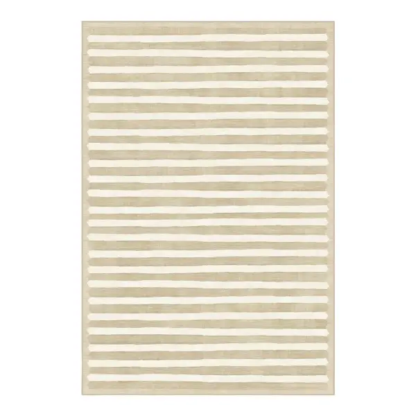 Ruggable x goop Elin Stripe Latte Cream Flatwoven Rug