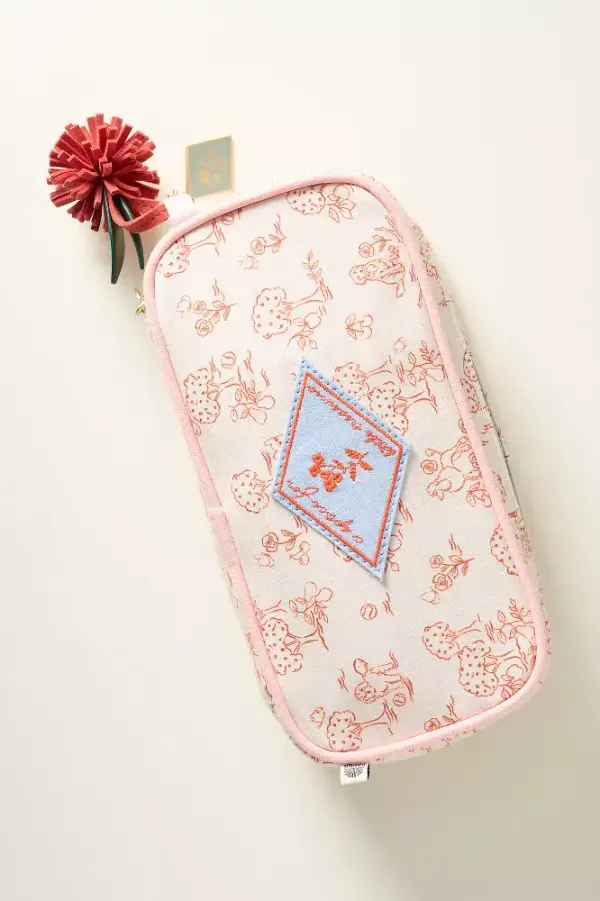 Anthropologie x Papier Modern Toile Pouch with Charms