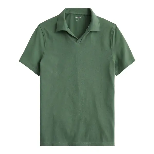 Flex Piqué Johnny-Collar Polo Shirt