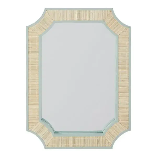 Clipped Corners Woven Mirror