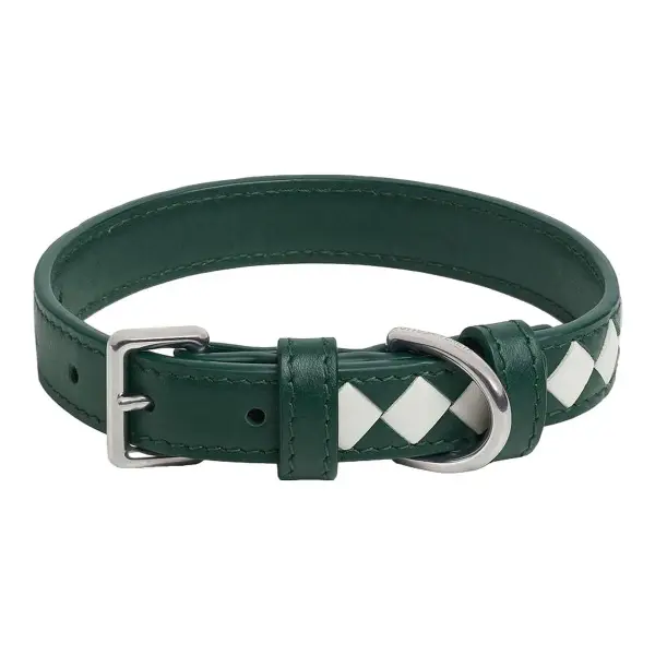 Small Intrecciato Dog Collar