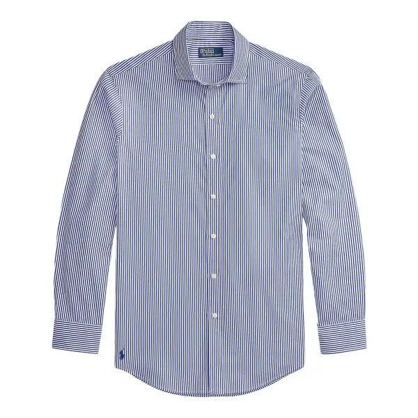 Classic Fit Striped Poplin Shirt