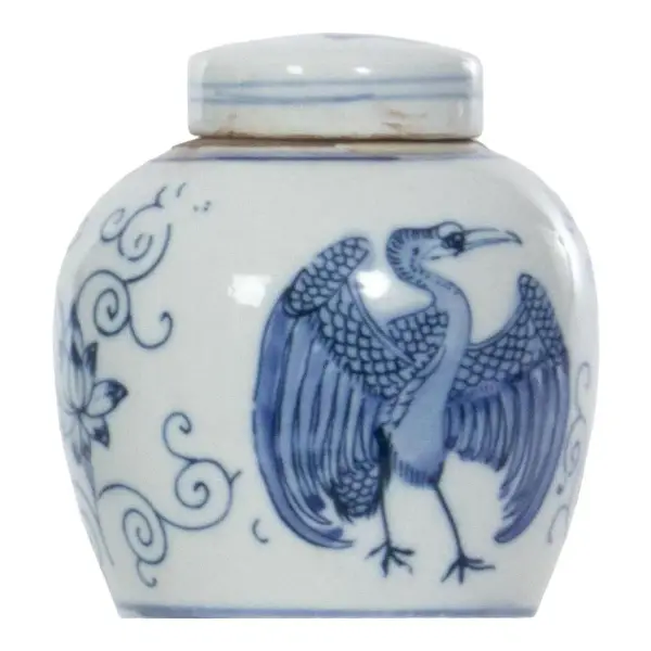 Crane Temple Jar