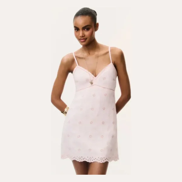 Becklyn Eyelet Linen Mini Dress