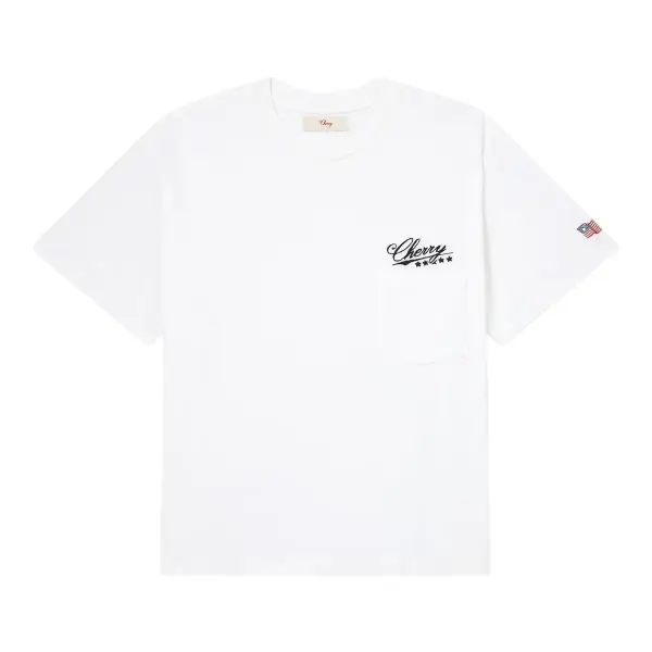 Five Star Logo Embroidered Appliqued Cotton Jersey T Shirt