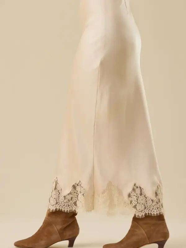 Keily Satin Midi Skirt