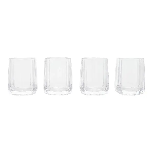 Facet Set-of-Four Crystal Shot Glasses