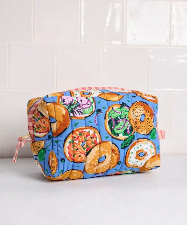 Bagels & Schmear - Quilted Pouch - Brunch Blues