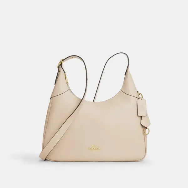 Coach Outlet Ella Shoulder Bag - Women's Purses - Gold/oat, Size: Medium